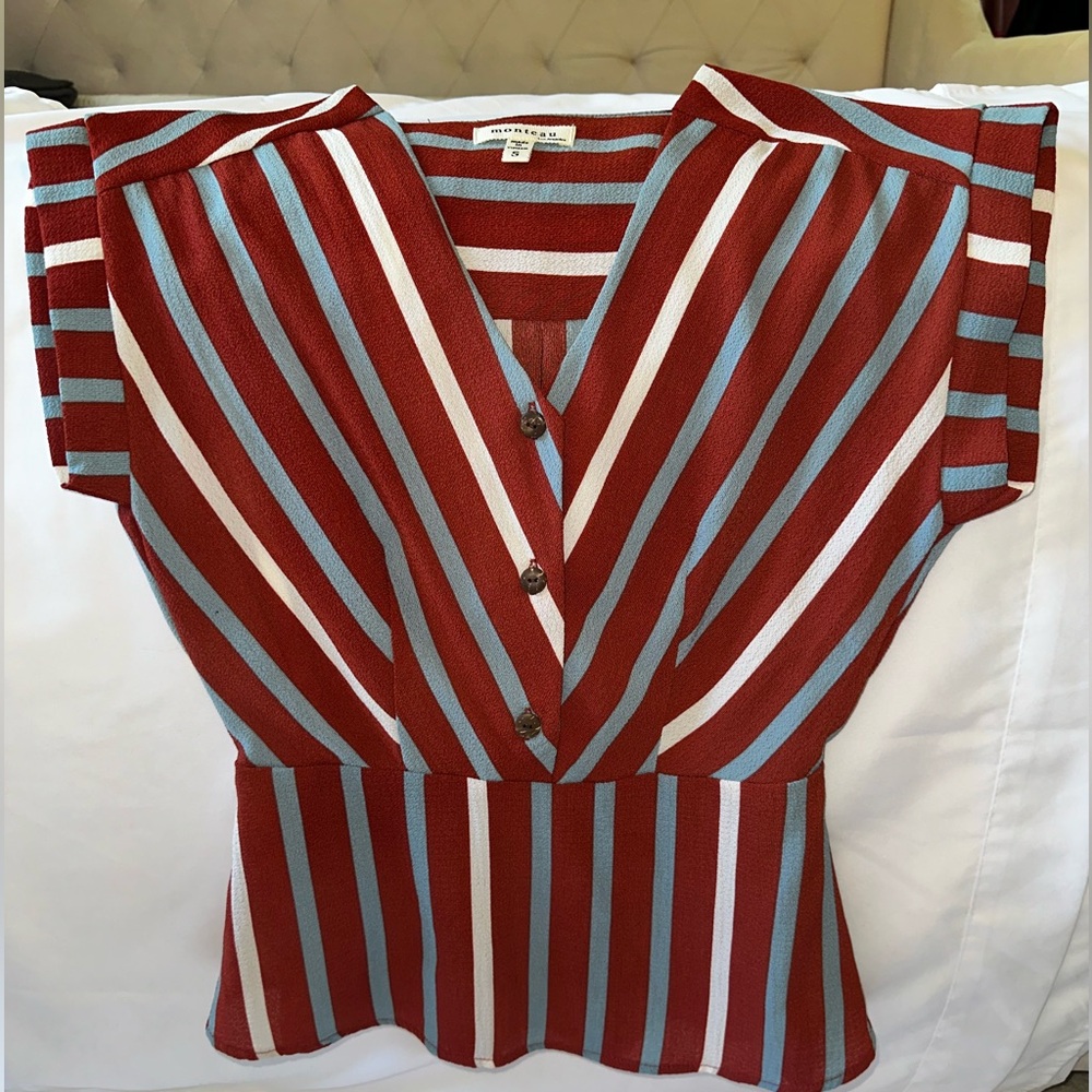Monteau striped dress top